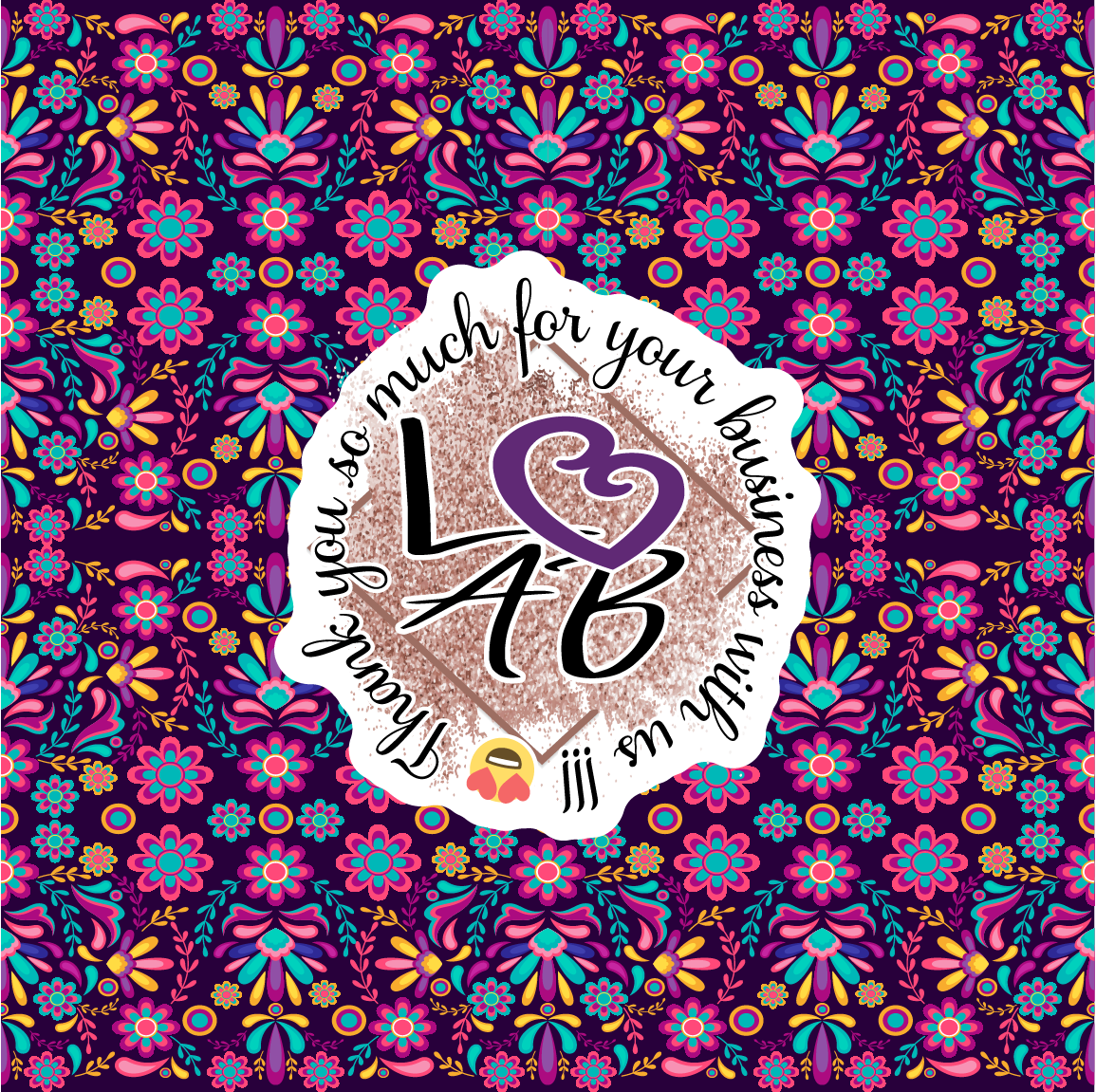 Mexican Flower pattern Vinyl (7 Days Processing Time)