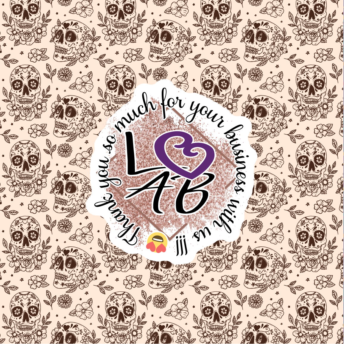 Skull pattern Vinyl (7 Days Processing Time)