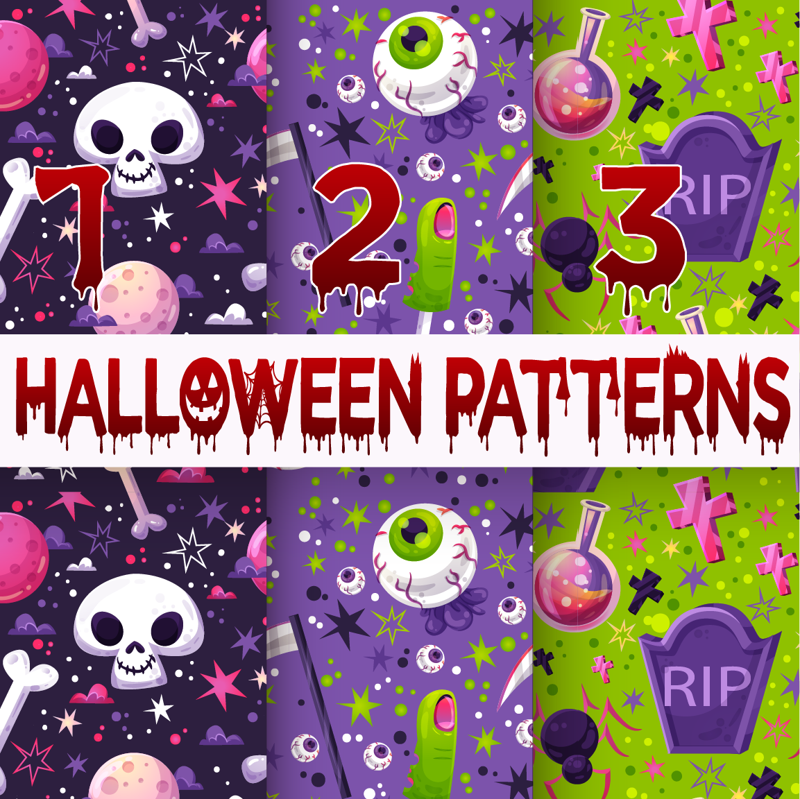 HALLOWEEN PATTERNS Vinyl & HTV (7 Days Processing Time)