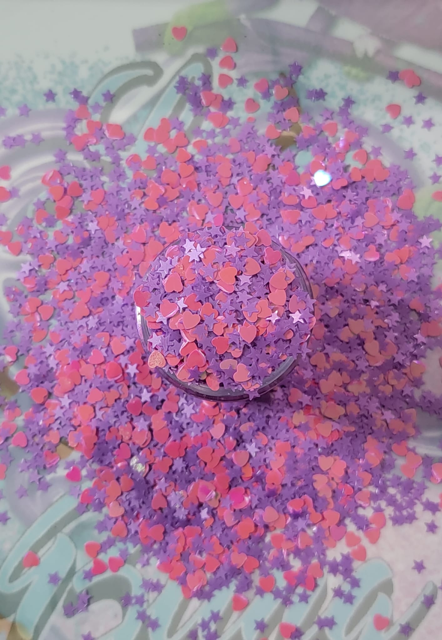 Pink Hearts & Purple Stars