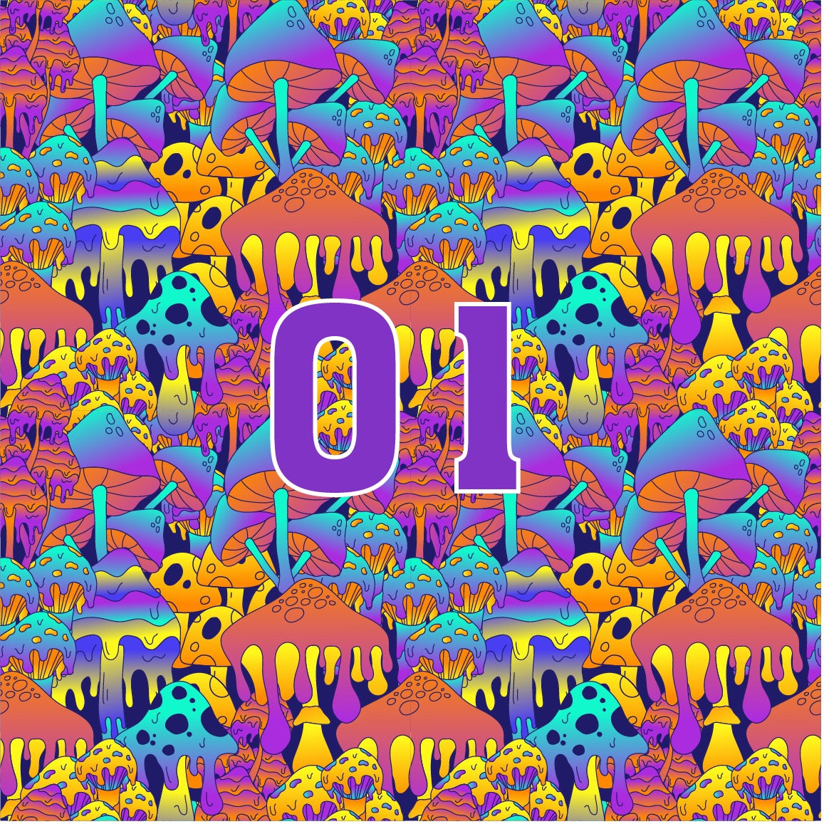 Mushroom Psychedelic Pattern Vinyls (5 Labor Days Processing Time)