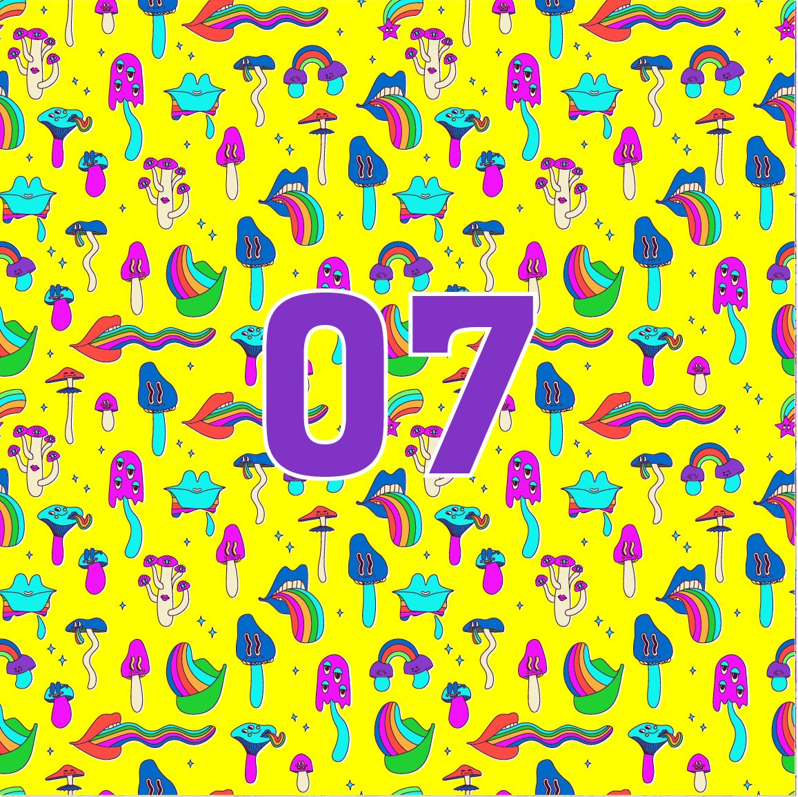 Mushroom Psychedelic Pattern Vinyls (5 Labor Days Processing Time)